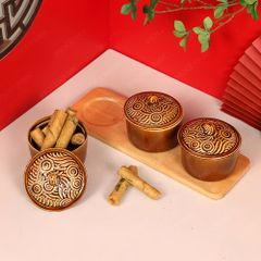 Bộ 03 hũ mứt vân sóng