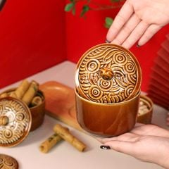 Bộ 03 hũ mứt vân sóng