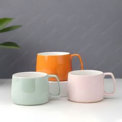 Ly sứ hiện đại quai vuông in logo