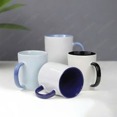 Ly sứ trụ quai C quai màu men màu in logo