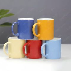 Ly sứ trụ quai C men matt in logo