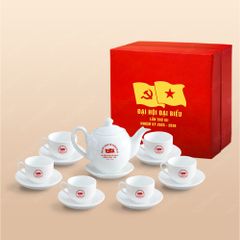 Quà tặng Đại hội Đảng - Bộ ấm trà dáng Minh Long