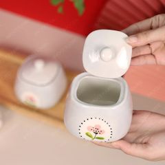 Bộ hũ mứt vuông vẽ tay