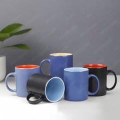 Ly sứ trụ quai C hai màu in logo