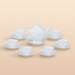 Bộ ấm trà Đèn thần men trắng