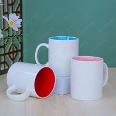 Ly sứ trụ quai C lòng màu in logo