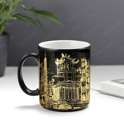 Ly sứ trụ quai C chế tác theo yêu cầu in logo