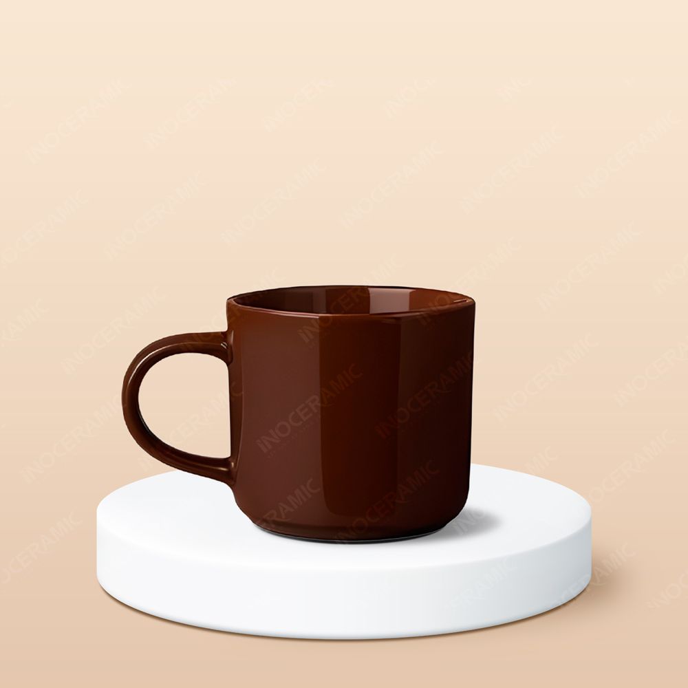 Ly sứ trụ lùn quai C in logo