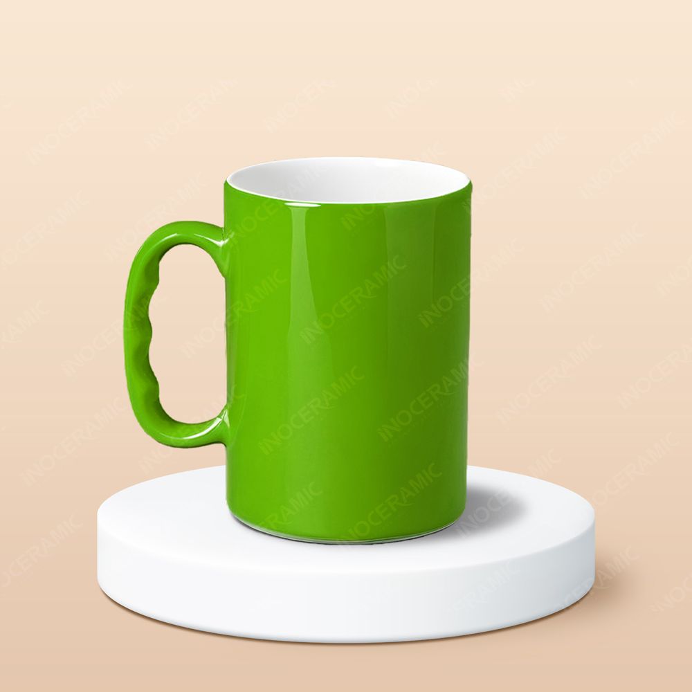 Cốc bia sứ quai tay in logo