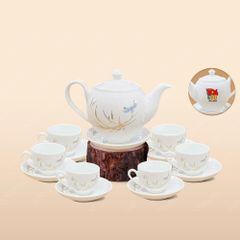 Quà tặng Quân đội - Bộ ấm trà dáng Minh Long thanh trúc