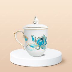 Ly quai tim nắp ngọn lửa in decal