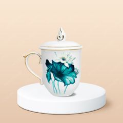 Ly quai tim nắp ngọn lửa in decal