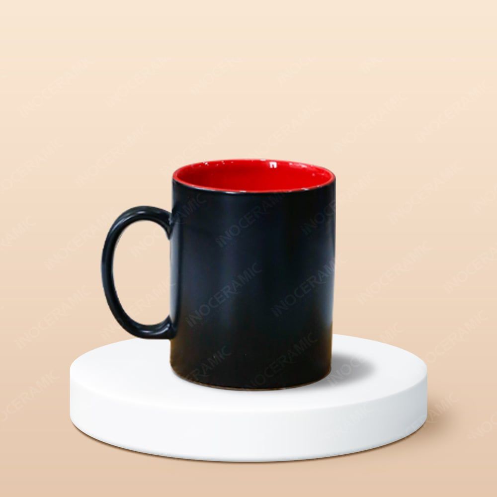 Ly sứ trụ quai C hai màu in logo
