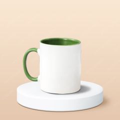 Ly sứ trụ quai C quai màu lòng màu in logo