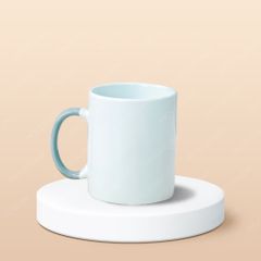 Ly sứ trụ quai C quai màu men màu in logo
