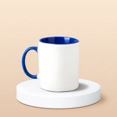 Ly sứ trụ quai C quai màu lòng màu in logo