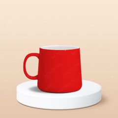 Ly sứ hiện đại quai C men màu in logo