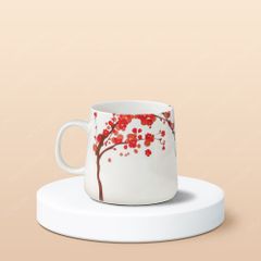 Ly sứ hiện đại quai C dán decal in logo