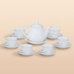 Bộ ấm trà Đức kẻ chỉ vàng