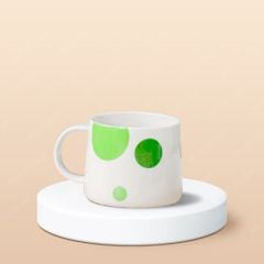 Ly sứ hiện đại quai tai dán decal in logo