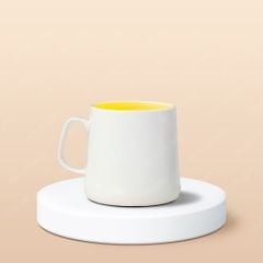 Ly sứ hiện đại quai vuông lòng màu in logo