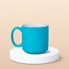 Ly sứ trụ lùn men bóng in logo