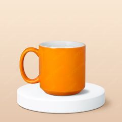 Ly sứ trụ lùn men bóng in logo