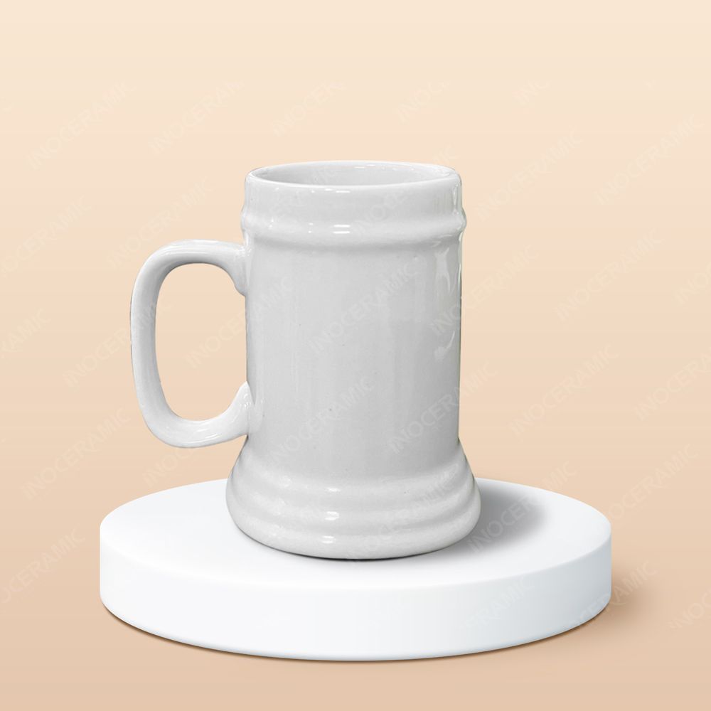 Cốc bia sứ đế dày in logo