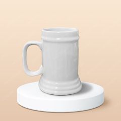 Cốc bia sứ đế dày in logo