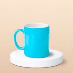 Quà tặng 8/3 - Ly sứ trụ quai C men bóng in logo