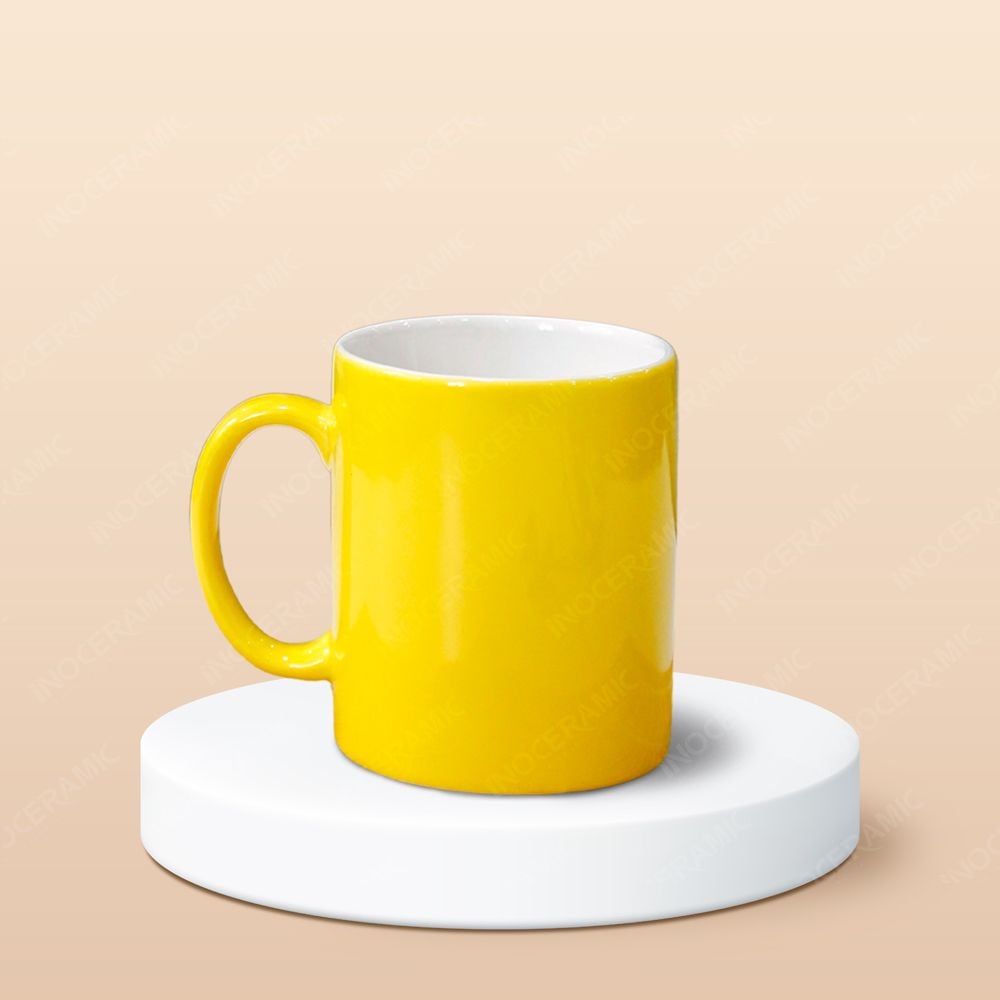 Ly trụ quai C men bóng in logo