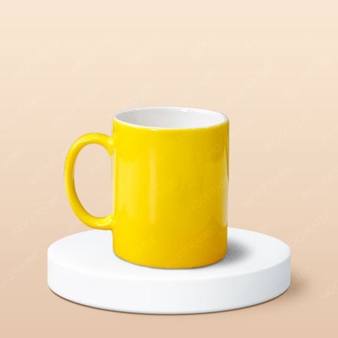 Ly trụ quai C men bóng in logo