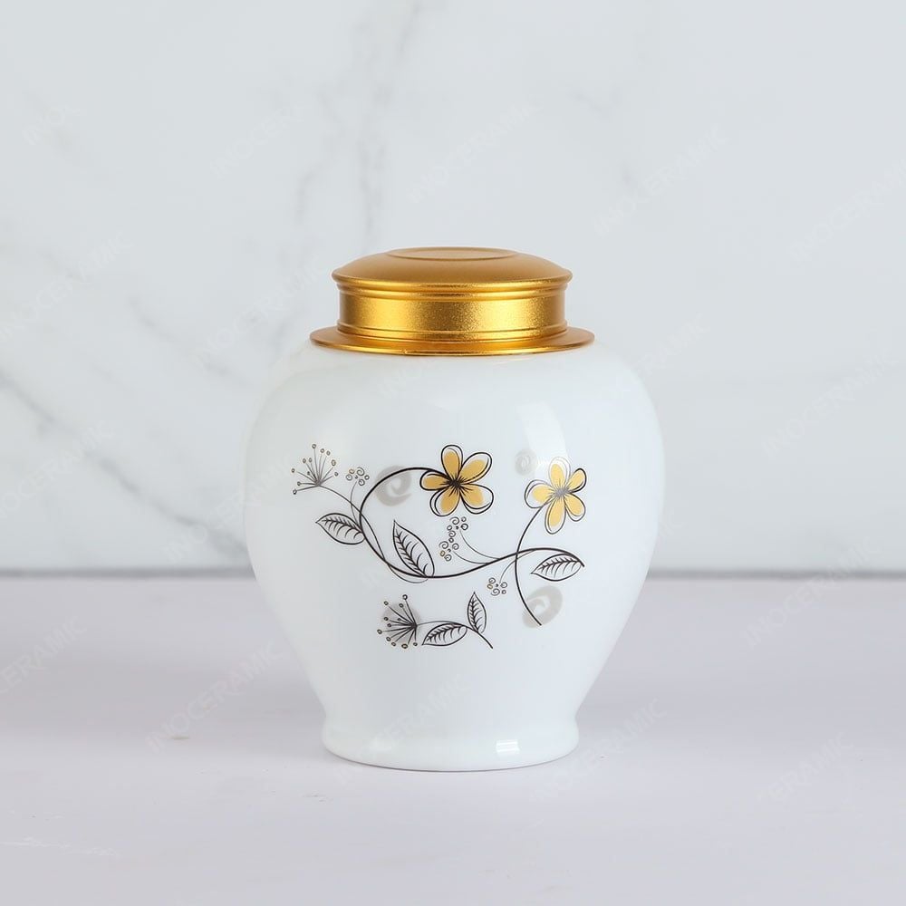 Hũ đựng trà Dã Thảo vẽ tay