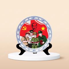 Quà tặng Quân đội - Đĩa biểu trưng Chào mừng 80 năm thành lập Quân Đội