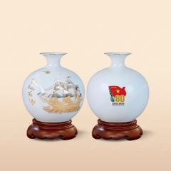 Quà tặng Quân đội - Quả hút lộc Thuận buồm vẽ vàng H30