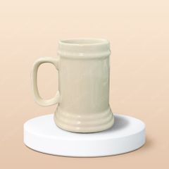 Cốc bia sứ đế dày in logo