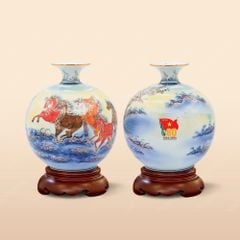 Quà tặng Quân đội - Quả hút lộc Mã đáo thành công vẽ vàng H30