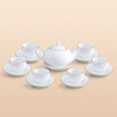 Bộ ấm trà Minh Nguyệt kẻ chỉ vàng