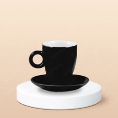 Ly Latte sứ in logo