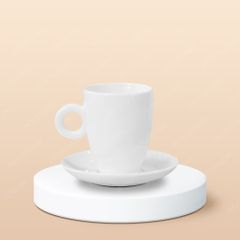 Ly Latte sứ in logo