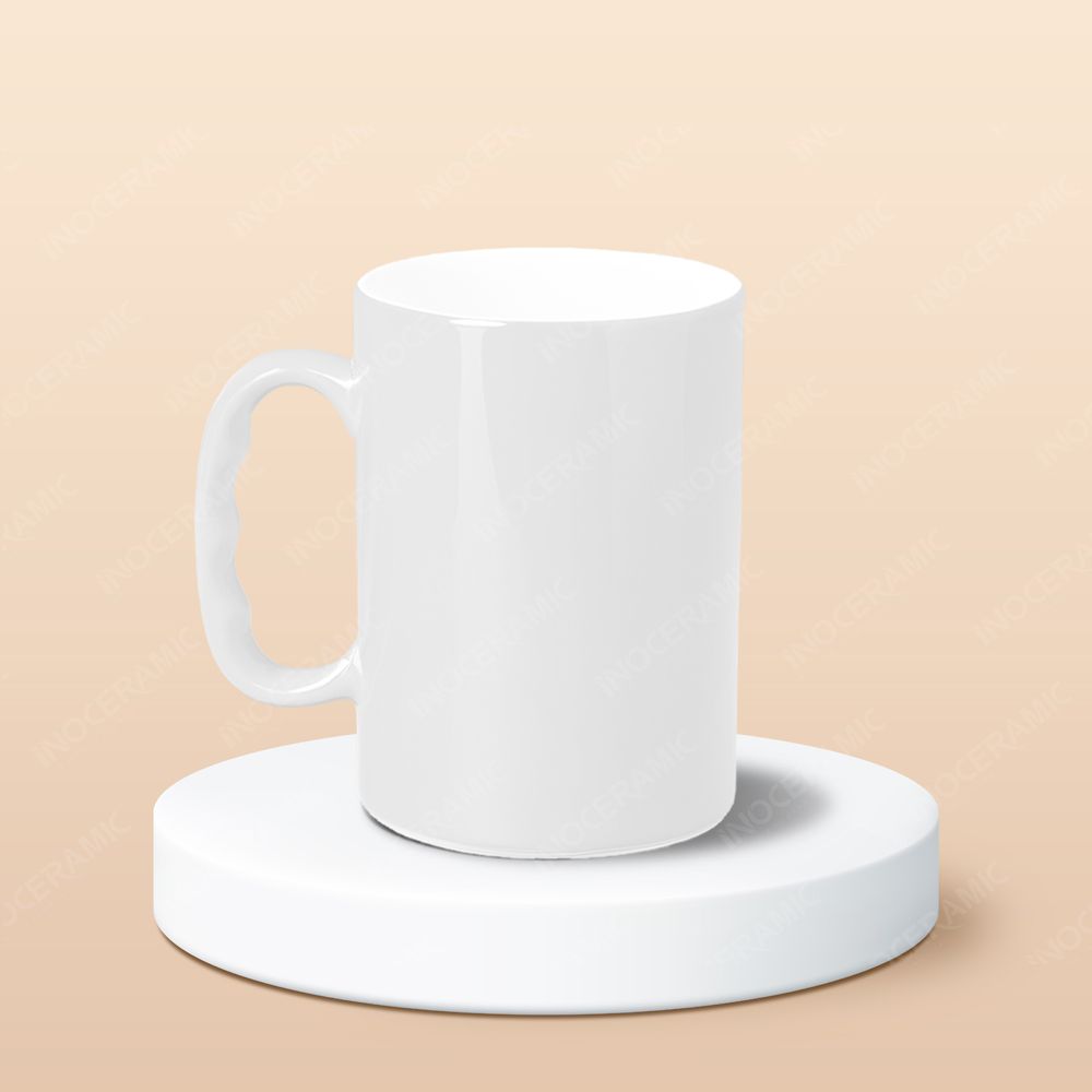 Cốc bia sứ quai tay in logo