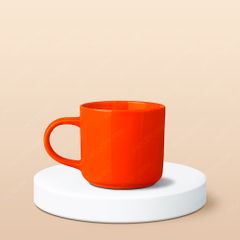 Ly sứ trụ lùn quai C in logo