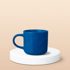 Ly sứ trụ lùn quai C in logo