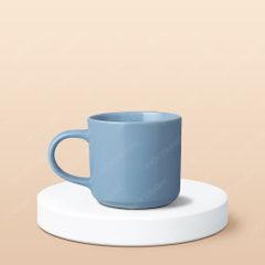 Ly sứ trụ lùn quai C in logo