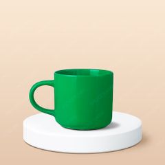 Ly sứ trụ lùn quai C in logo