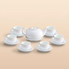 Bộ ấm trà CK lõm kẻ chỉ vàng