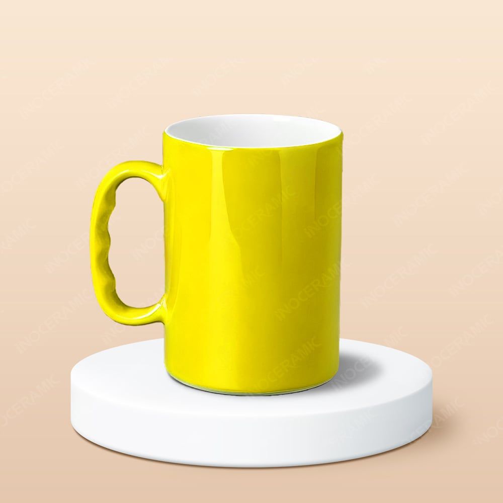 Cốc bia sứ quai tay in logo