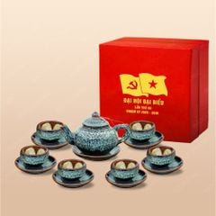 Quà tặng Đại hội Đảng - Bộ ấm trà Châu Sa bảo bình