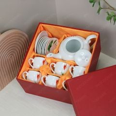 Bộ ấm trà Camelia hồng liên