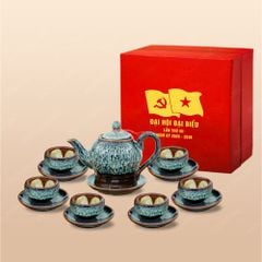 Quà tặng Đại hội Đảng - Bộ ấm trà Minh Khuê bảo bình